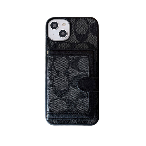 Classic iPhone Case With Wallet And Crossbody Strap White