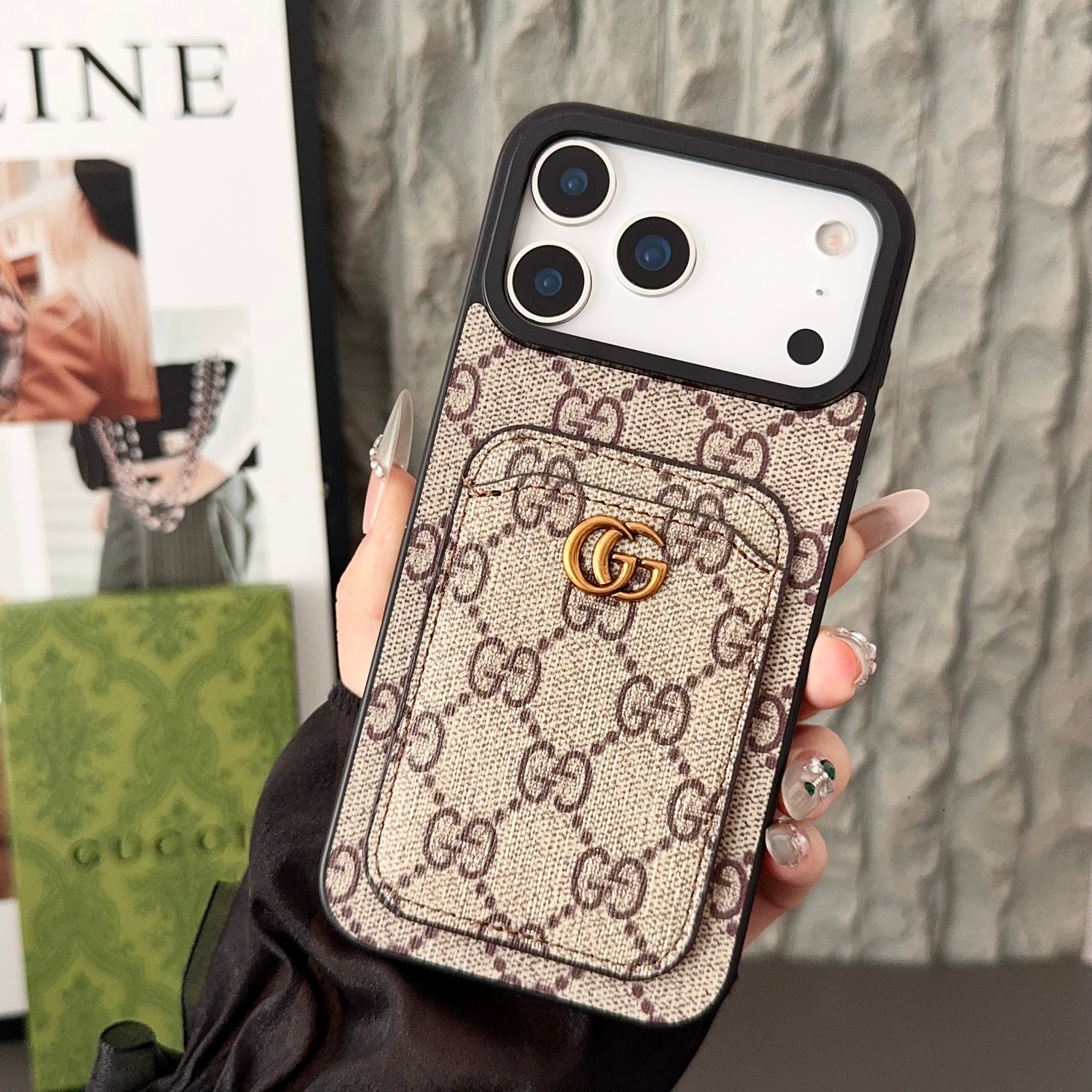 Luxury iPhone Case With Card Holder For iPhone 17 / 16 / 15 / 14