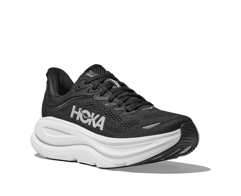 HOKA Men's Bondi 9 - BLACK / WHITE (Wide)