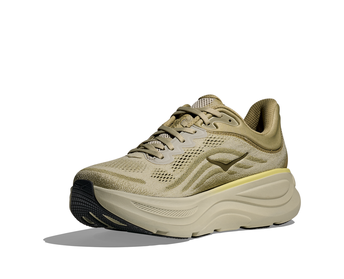 HOKA Men's Bondi 9 - GRASSLAND / OYSTER MUSHROOM (Wide)