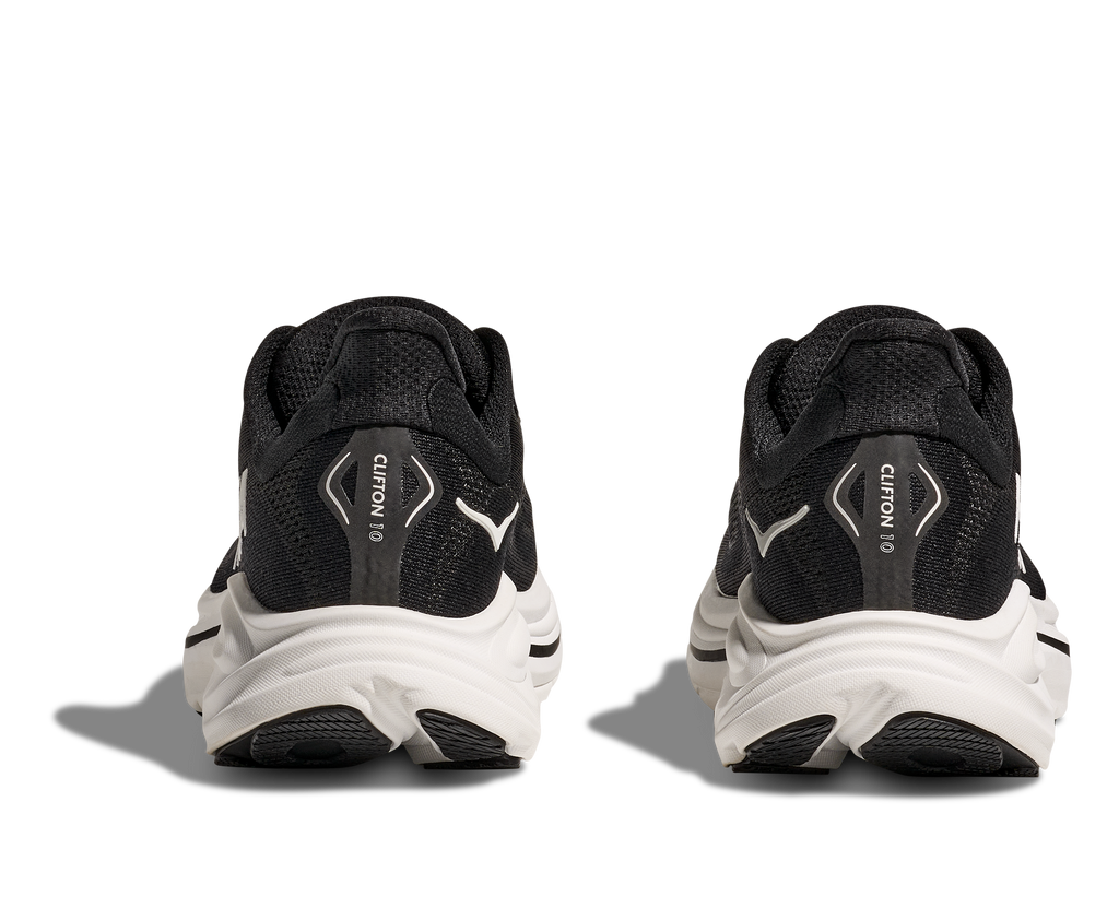 HOKA Women's Clifton 10 - BLACK / WHITE (Wide)