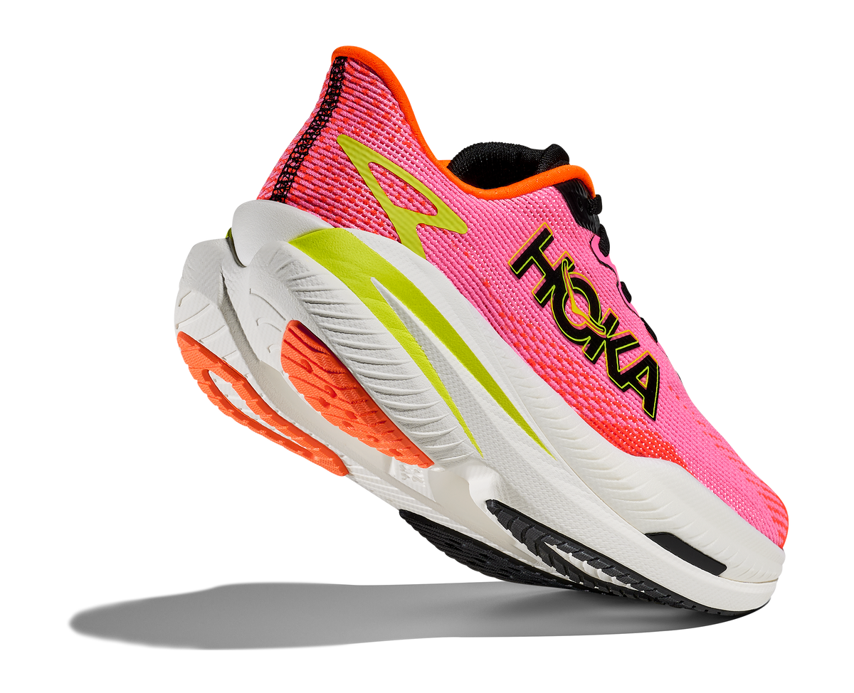 HOKA Women's Mach X 3 - NEON ROSE / NEON TANGERINE