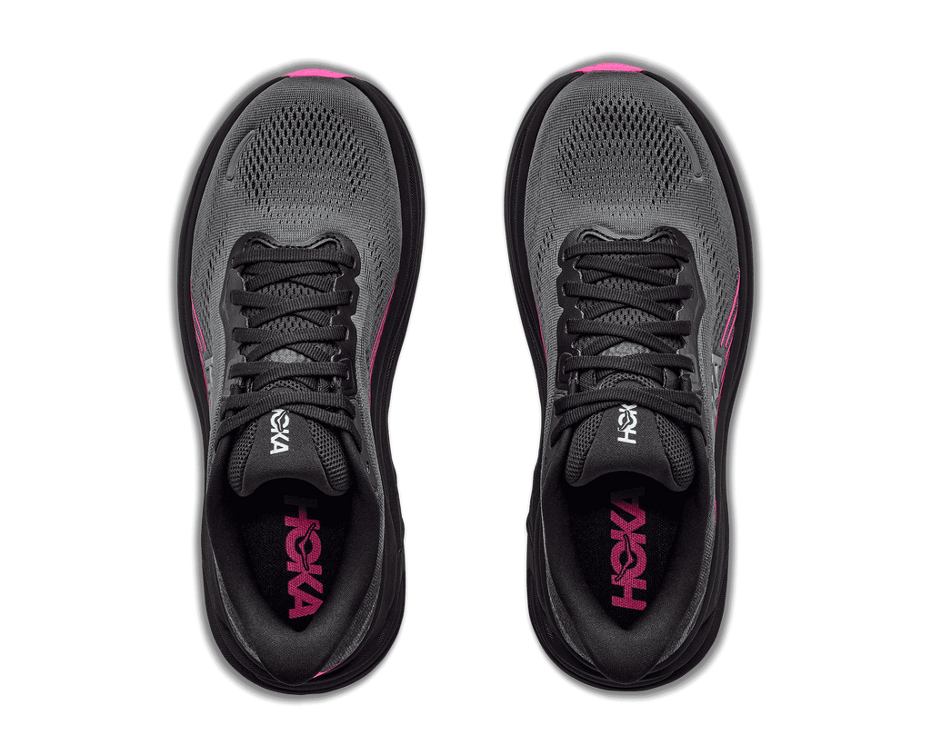 HOKA Women's Clifton 11 - BLACK / NEON DRAGONFRUIT