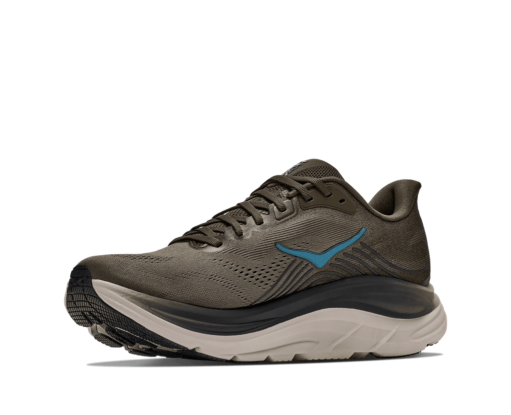 HOKA Men's Clifton 11 - ANTIQUE OLIVE / RIVER ROCK GREY (Wide)