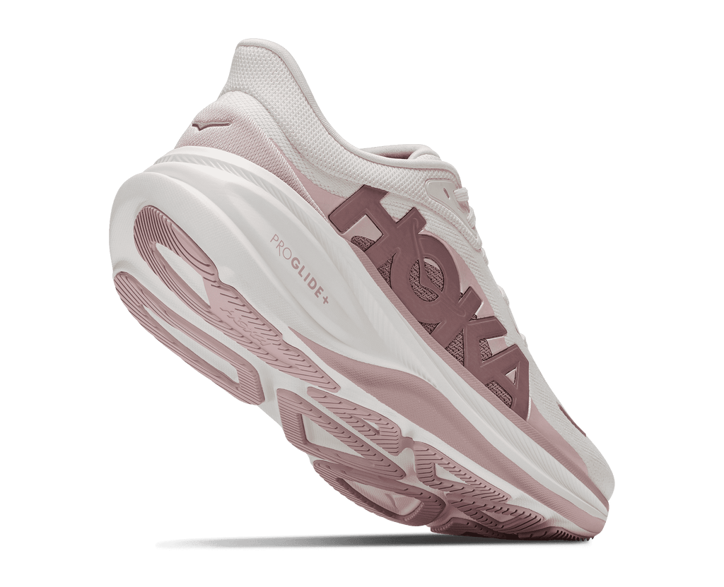 HOKA Women's Clifton Pro Glm - ALABASTER / PINK OPAL (Wide)