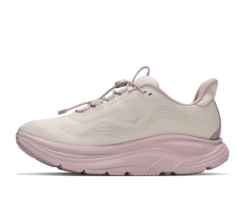 HOKA Women's Clifton 11 GTX Glm - ALABASTER / PINK OPAL (Wide)