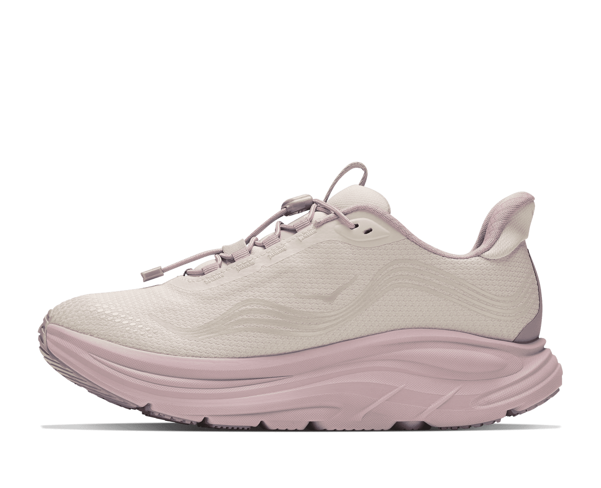 HOKA Women's Clifton 11 GTX Glm - ALABASTER / PINK OPAL (Wide)