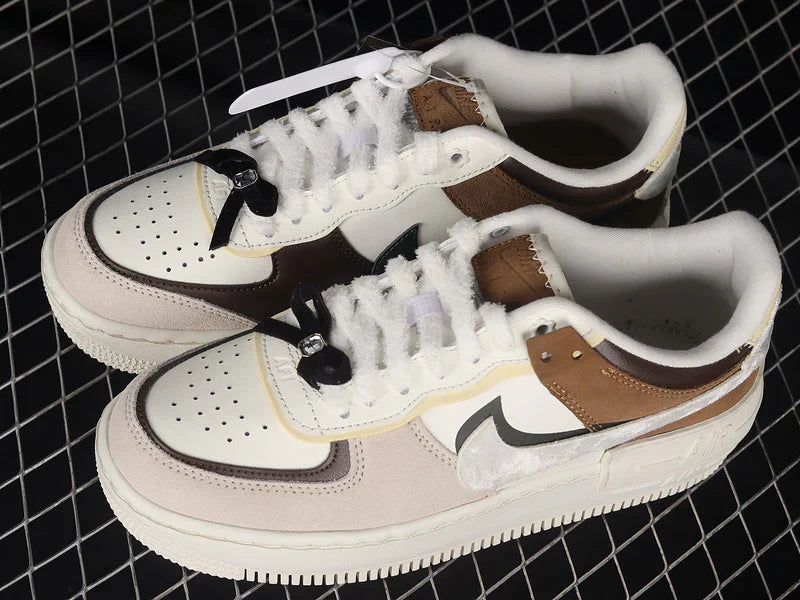 Nike Air Force 1 Shadow "White/Broen"