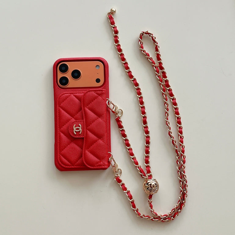 Genuine Leather Wallet Leather Crossbody Bag Apple iPhone Case