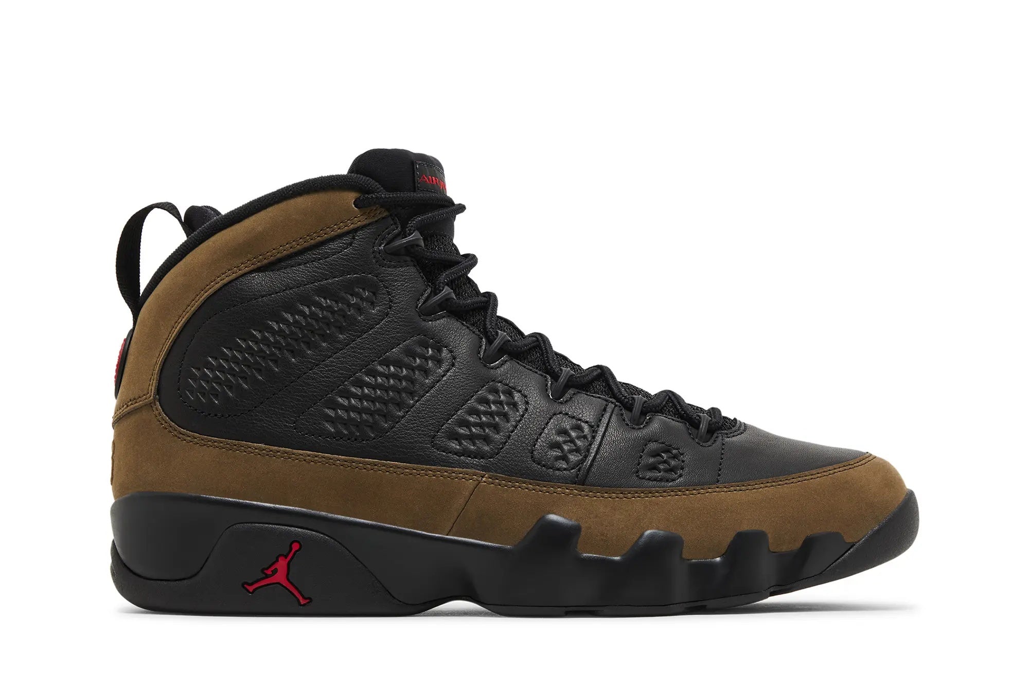 Air Jordan 9 Retro 'Olive' 2024 - Black/True Red/Light Olive