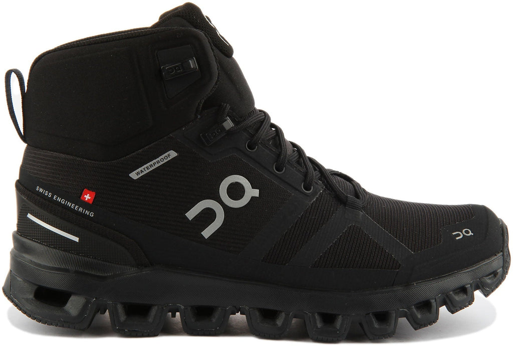 On Running Cloudrock Waterproof In All Black For Women