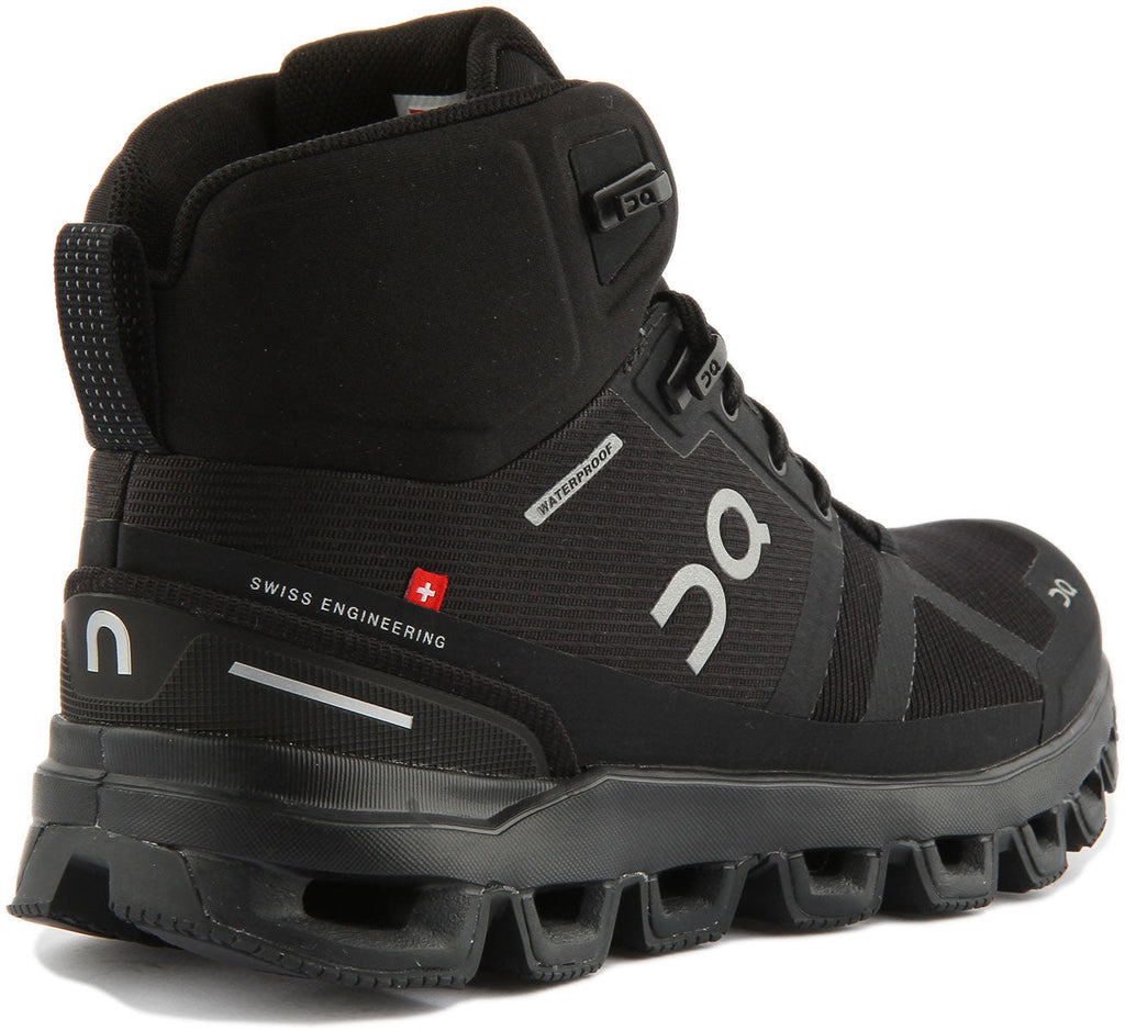 On Running Cloudrock Waterproof In All Black For Women