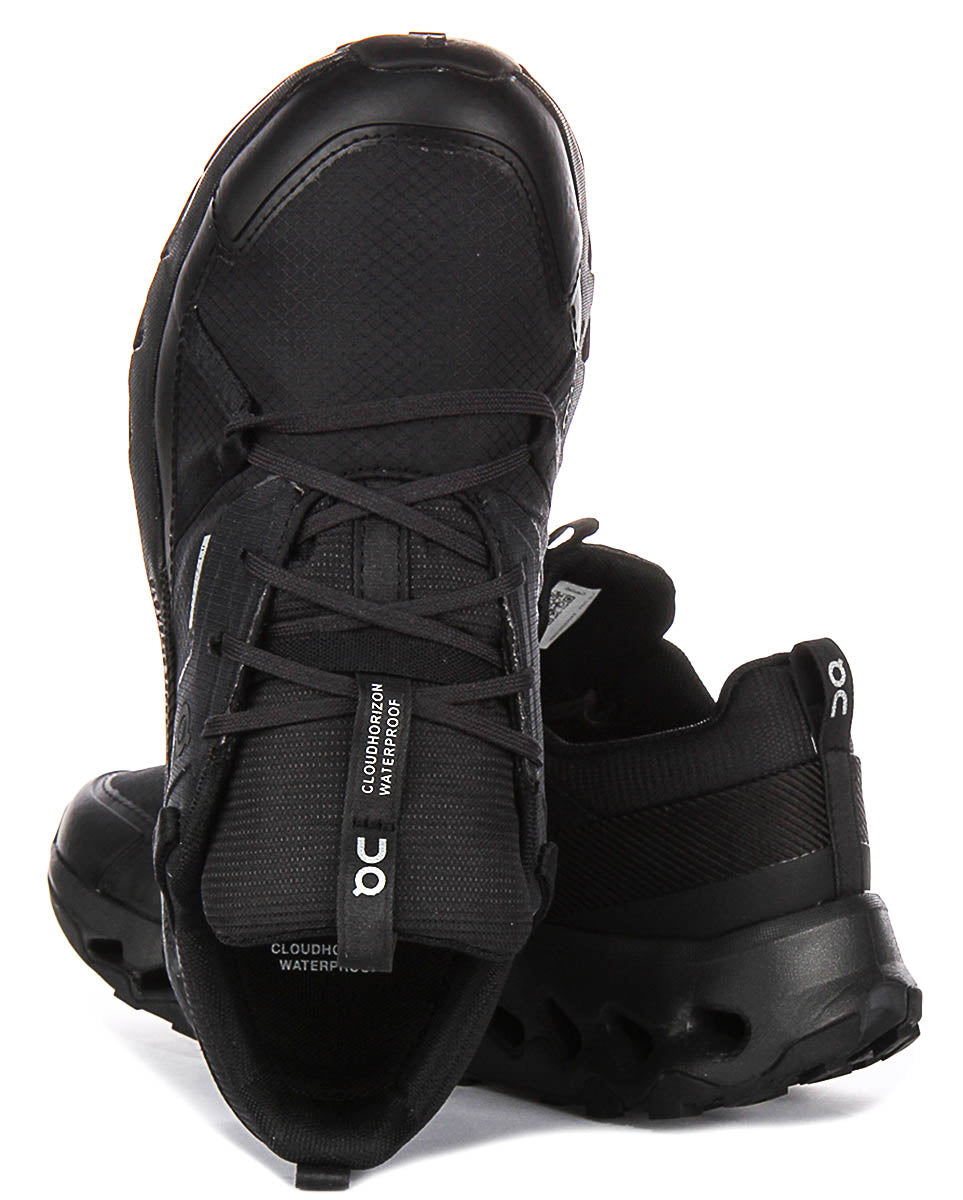 On Running Cloudhorizon Waterproof In Black For Women