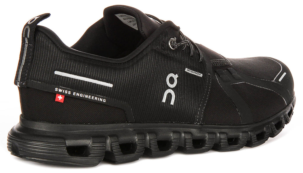 On Running Cloud 6 Waterproof In Black Black For Women