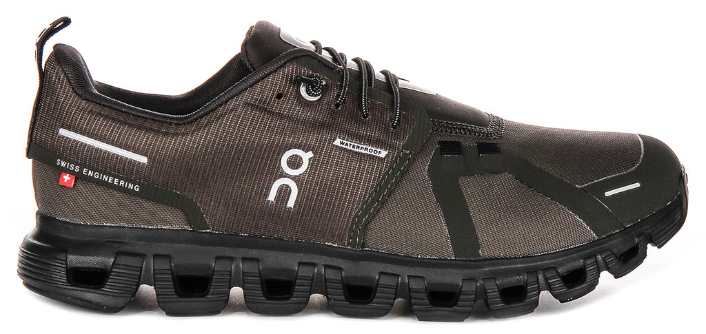 On Running Cloud 6 Waterproof In Black Charcoal For Men