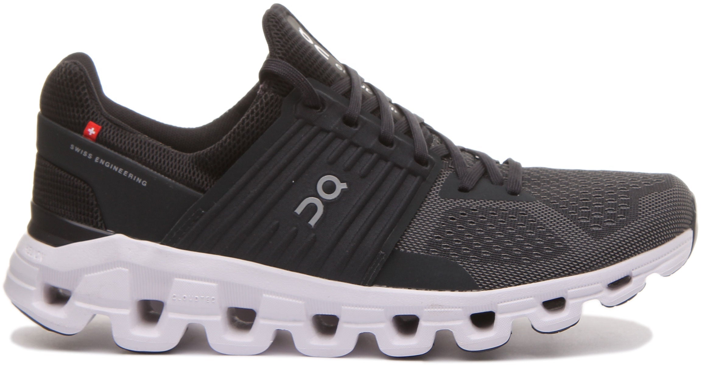 On Running Cloudswift In Black Grey For Mens