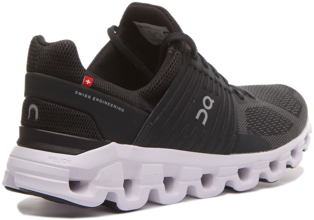On Running Cloudswift In Black Grey For Mens