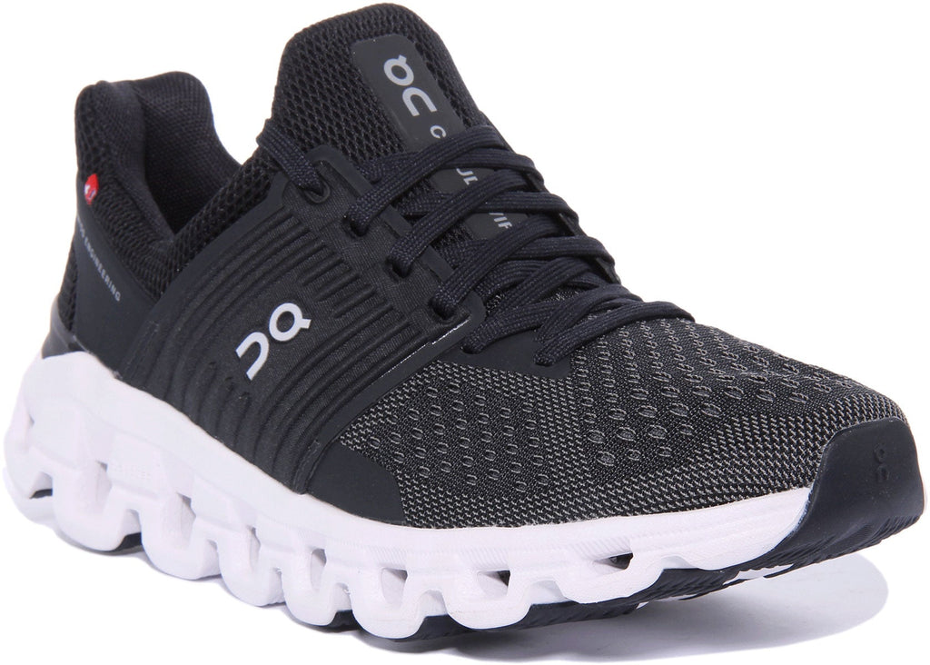 On Running Cloudswift In Black Grey For Women