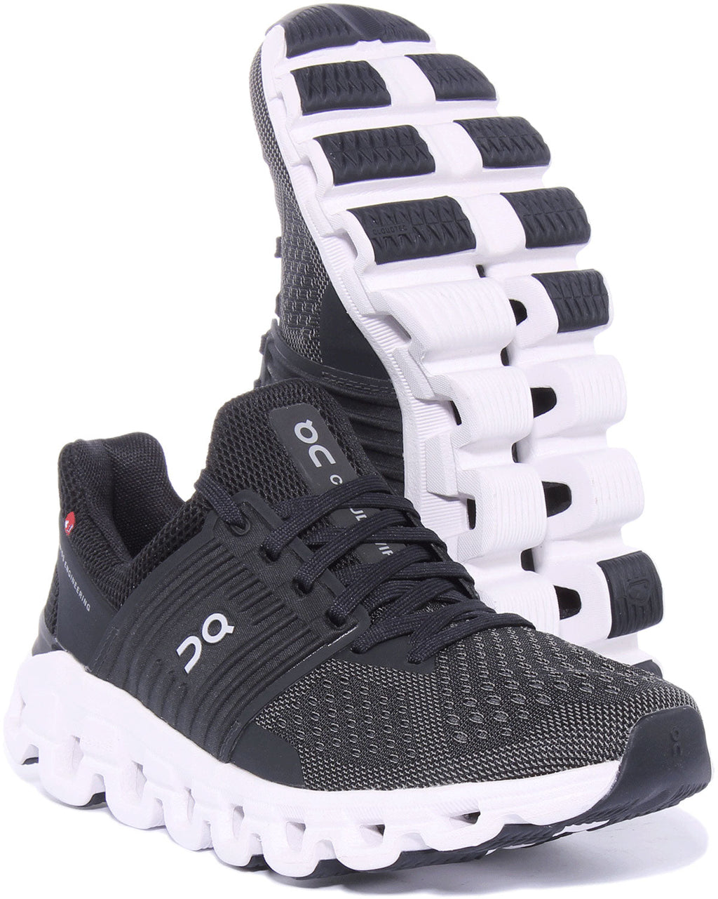 On Running Cloudswift In Black Grey For Women