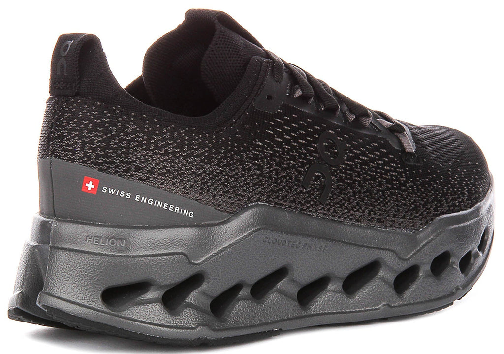 On Running Cloudsurfer Max In Black Grey For Women