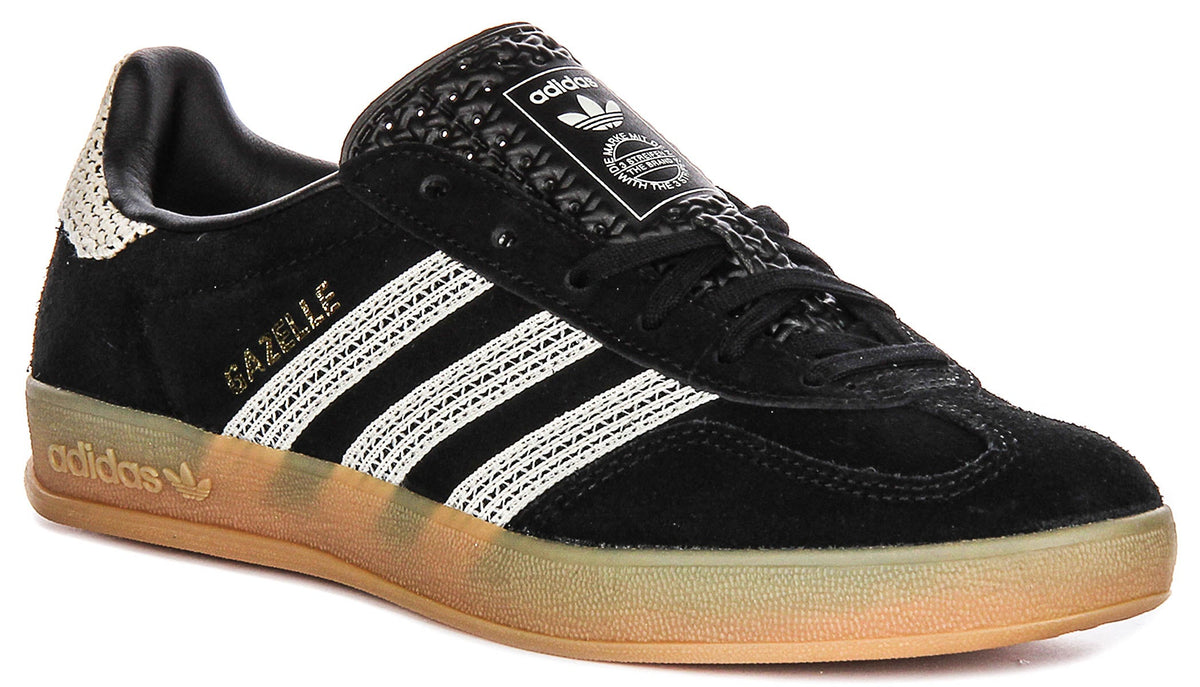 Adidas Gazelle Indoor In Black White For Women