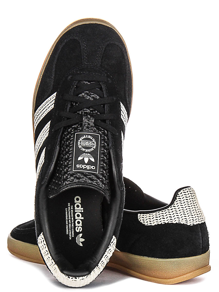 Adidas Gazelle Indoor In Black White For Women