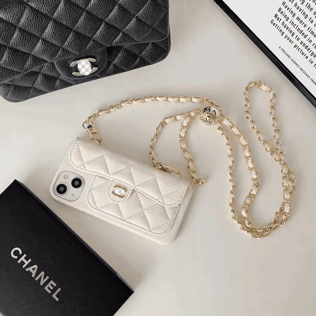 Luxury Wallet iPhone Case With Hand /Crossbody Chain – Slim Luxury Protective Cover