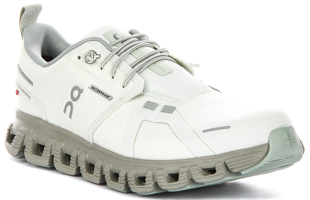 On Running Cloud 6 Waterproof In Green For Women