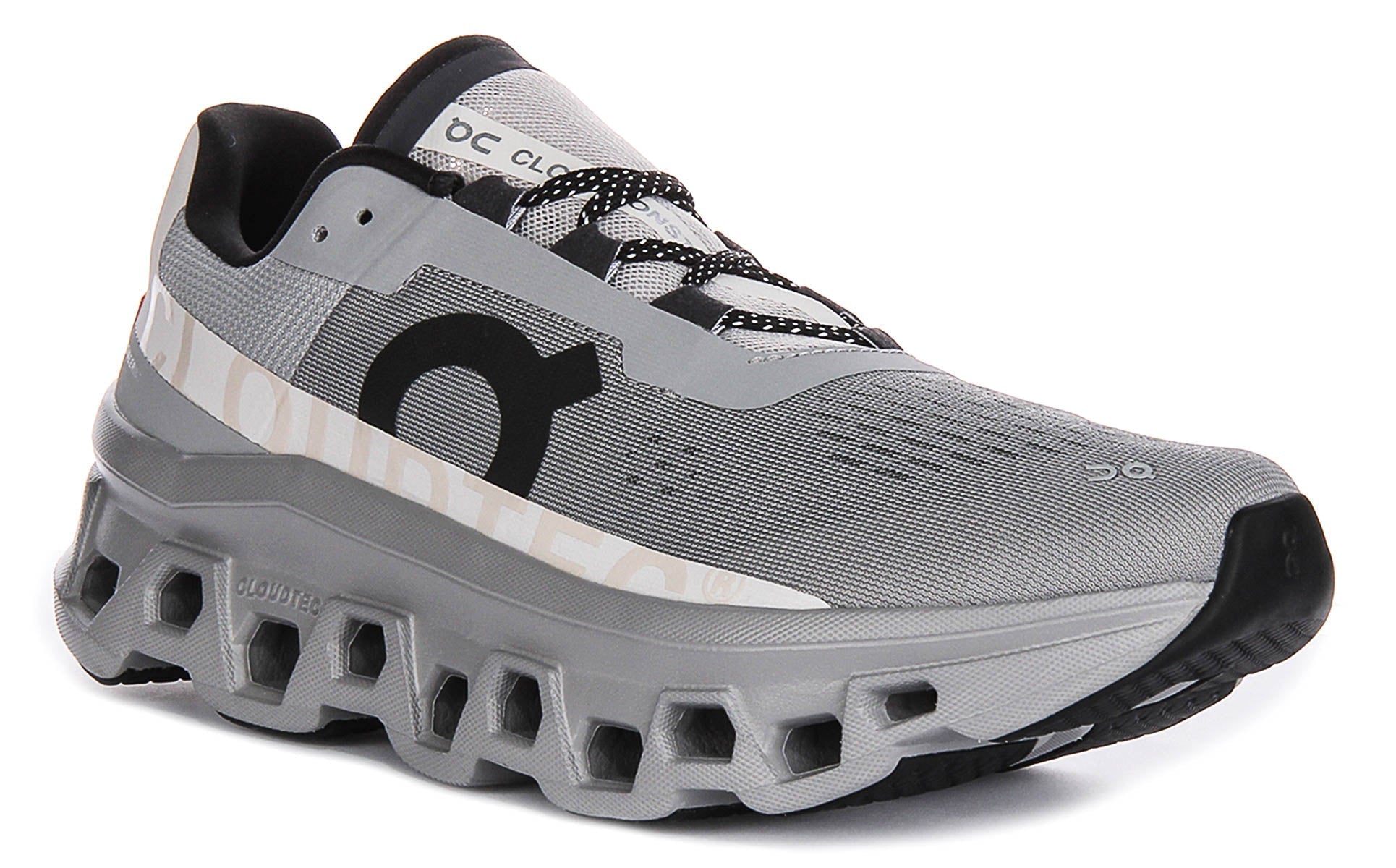 On Running Cloudmonster In Grey Black For Men