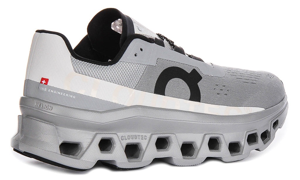 On Running Cloudmonster In Grey Black For Men