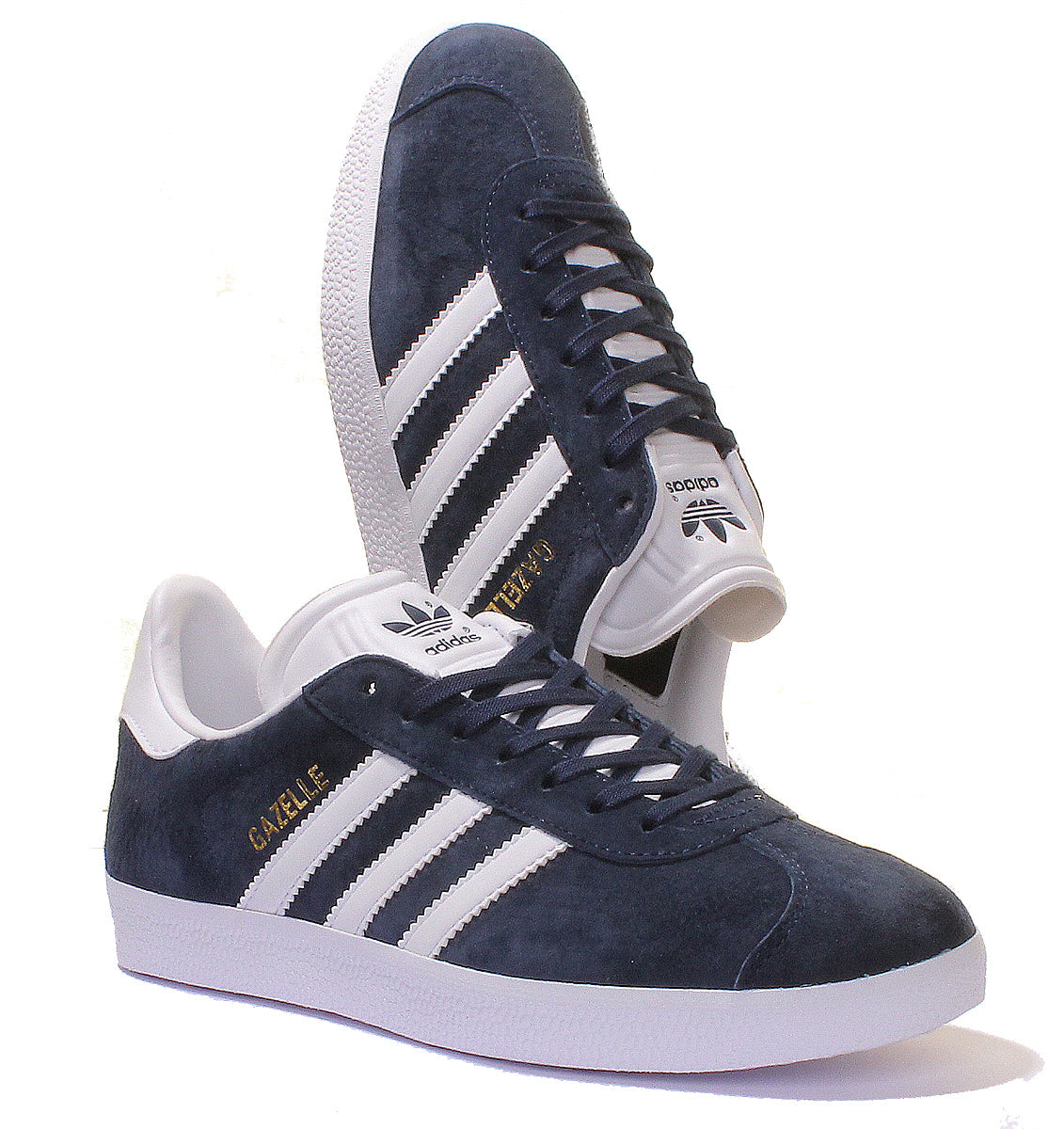 Adidas Gazelle Suede Trainers In Navy White
