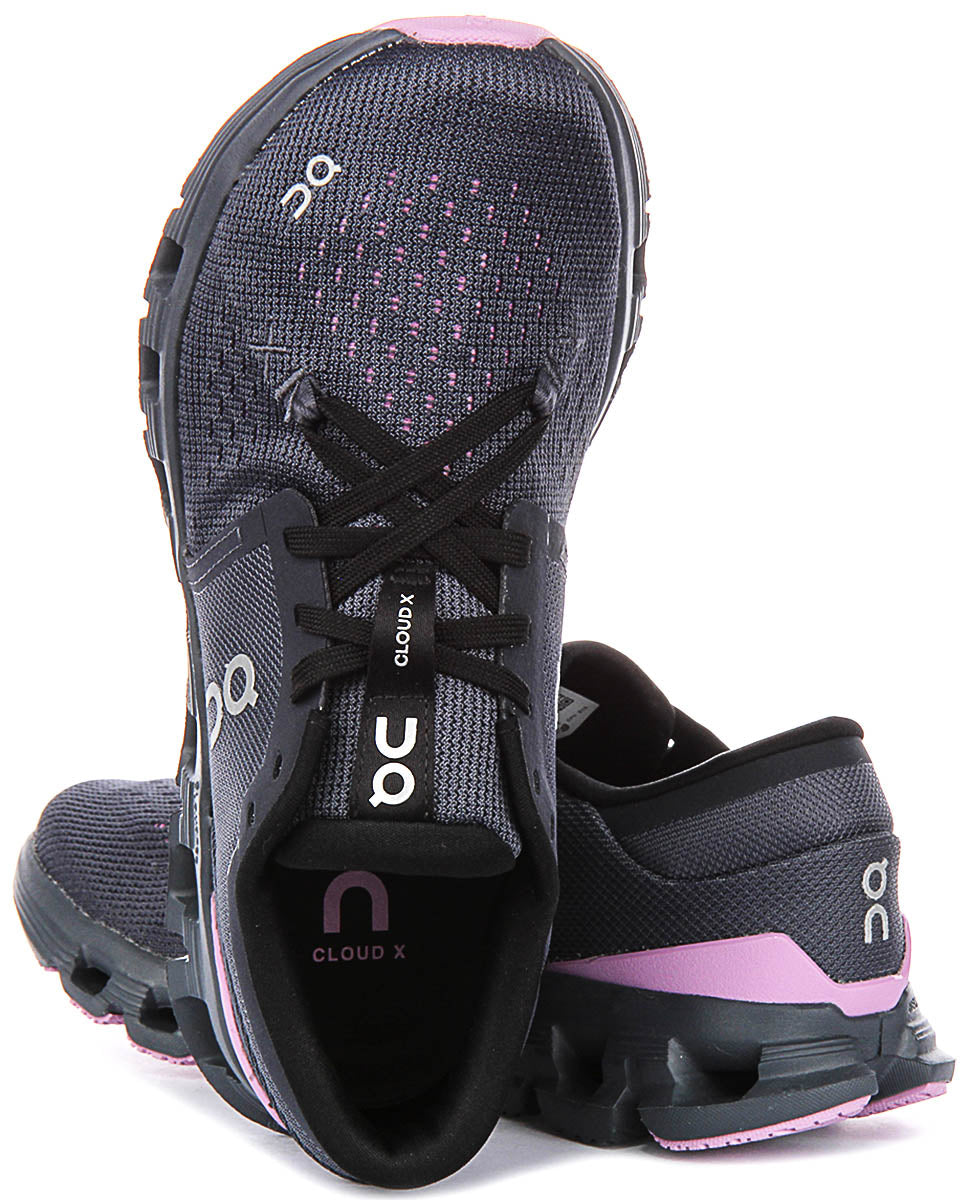 On Running Cloud X 4 In Navy Pink For Women