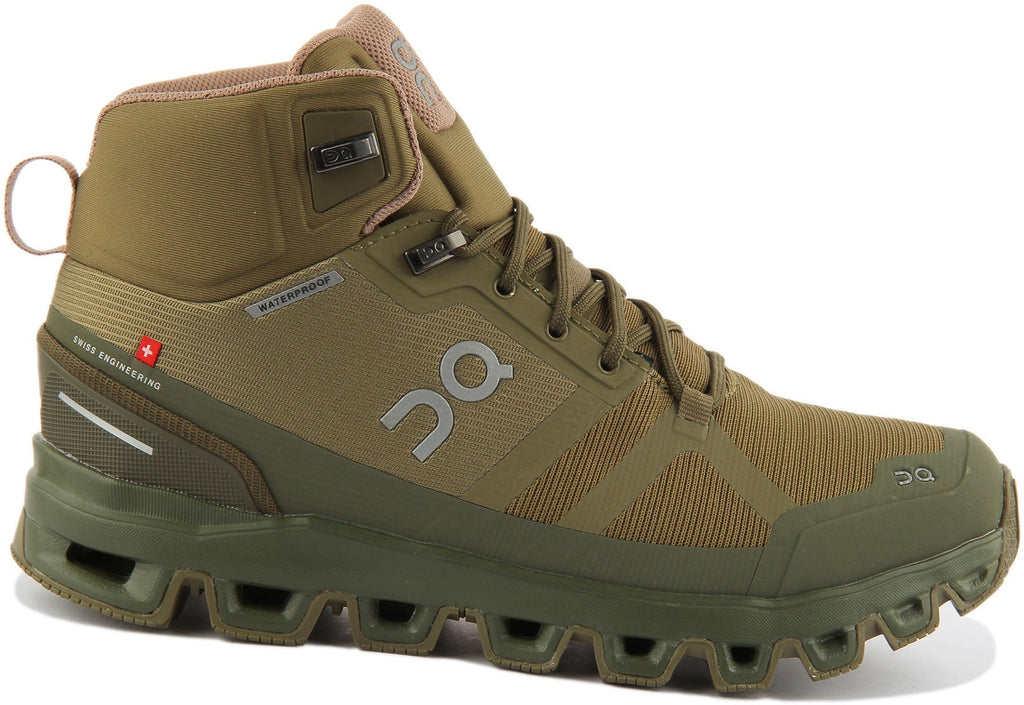 On Running Cloudrock Waterproof In Olive For Women