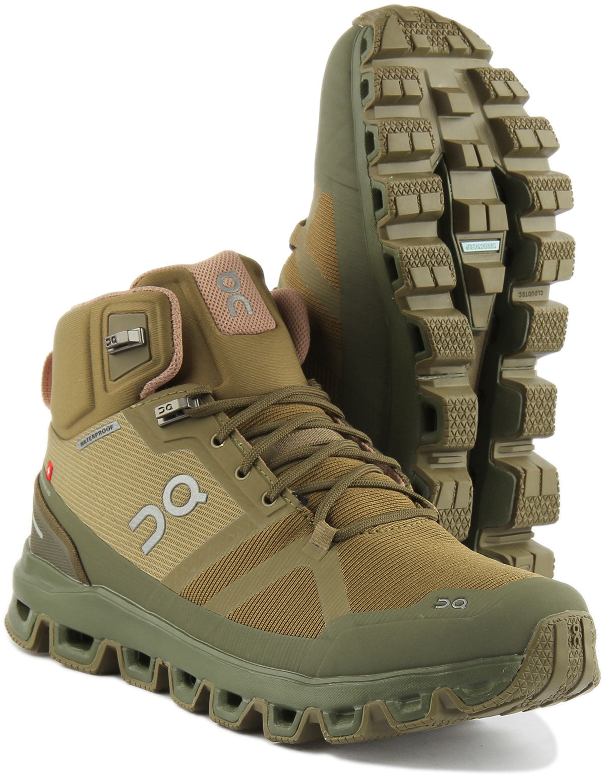 On Running Cloudrock Waterproof In Olive For Women
