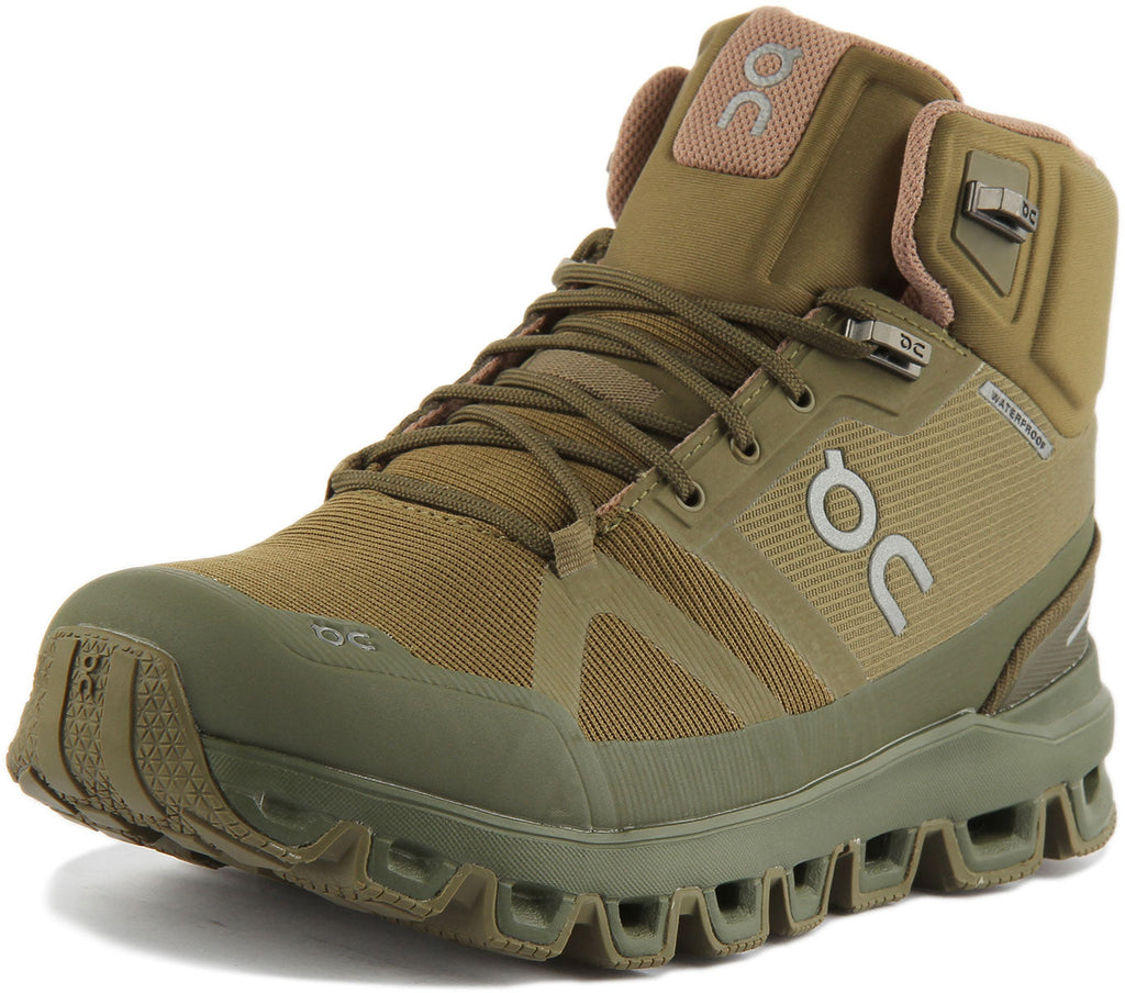 On Running Cloudrock Waterproof In Olive For Women
