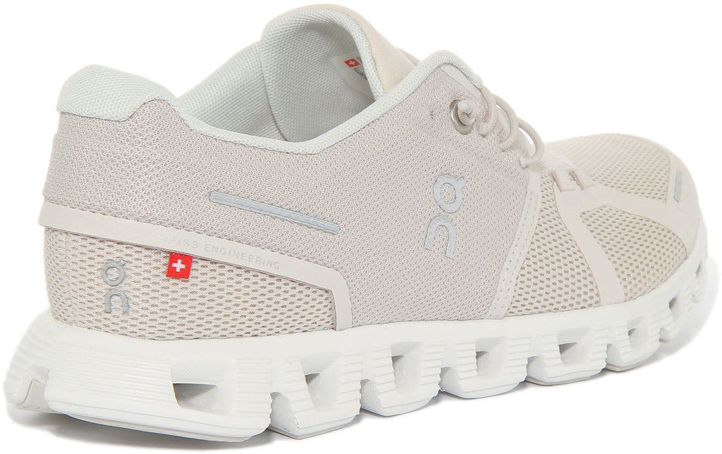 On Running Cloud 5 In Pearl White For Women