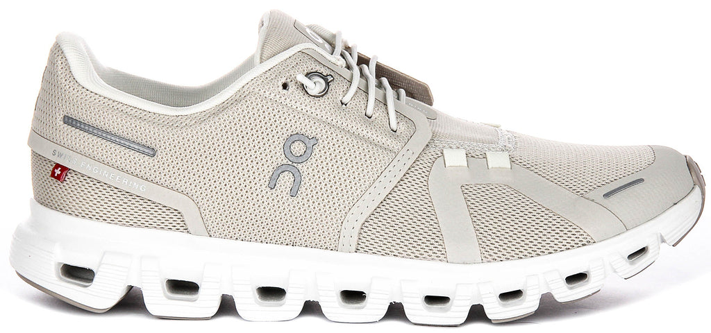 On Running Cloud 6 In Pearl White For Women