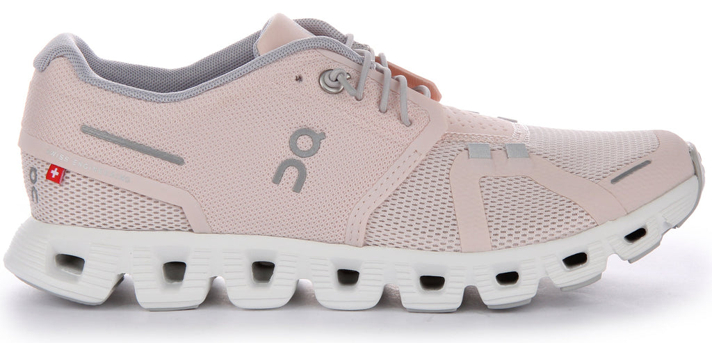 On Running Cloud 5 In Pink White For Women