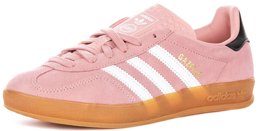 Adidas Gazelle Indoor In Pink White For Youth