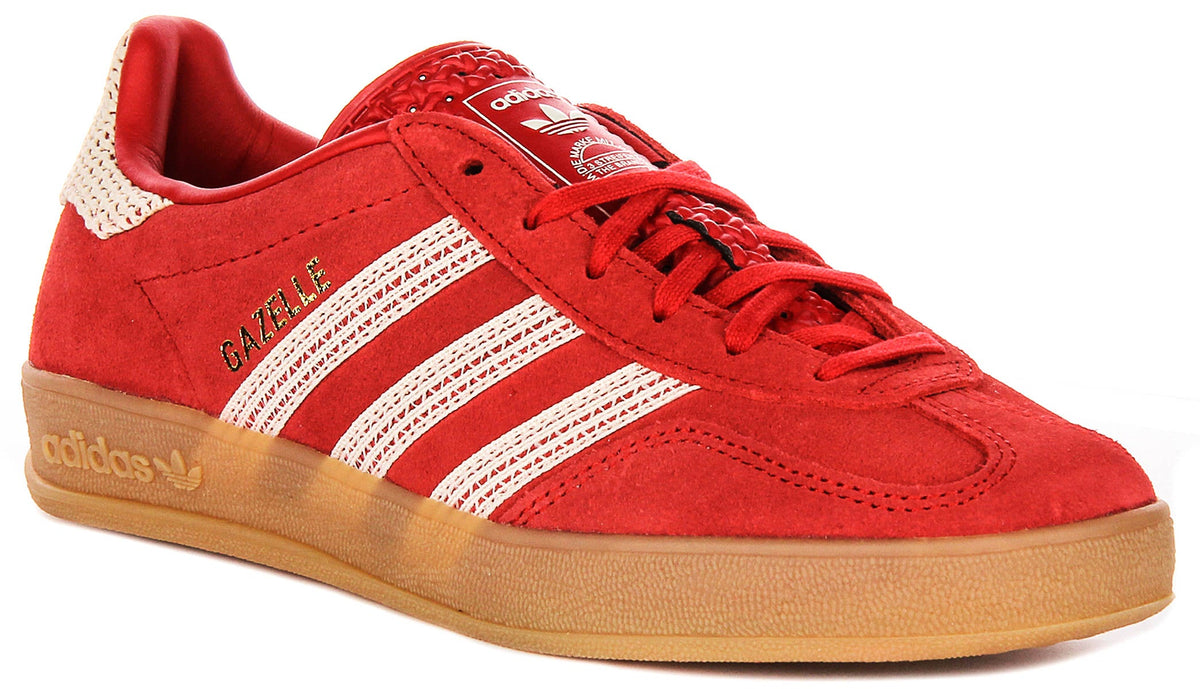 Adidas Gazelle Indoor In Red White For Women