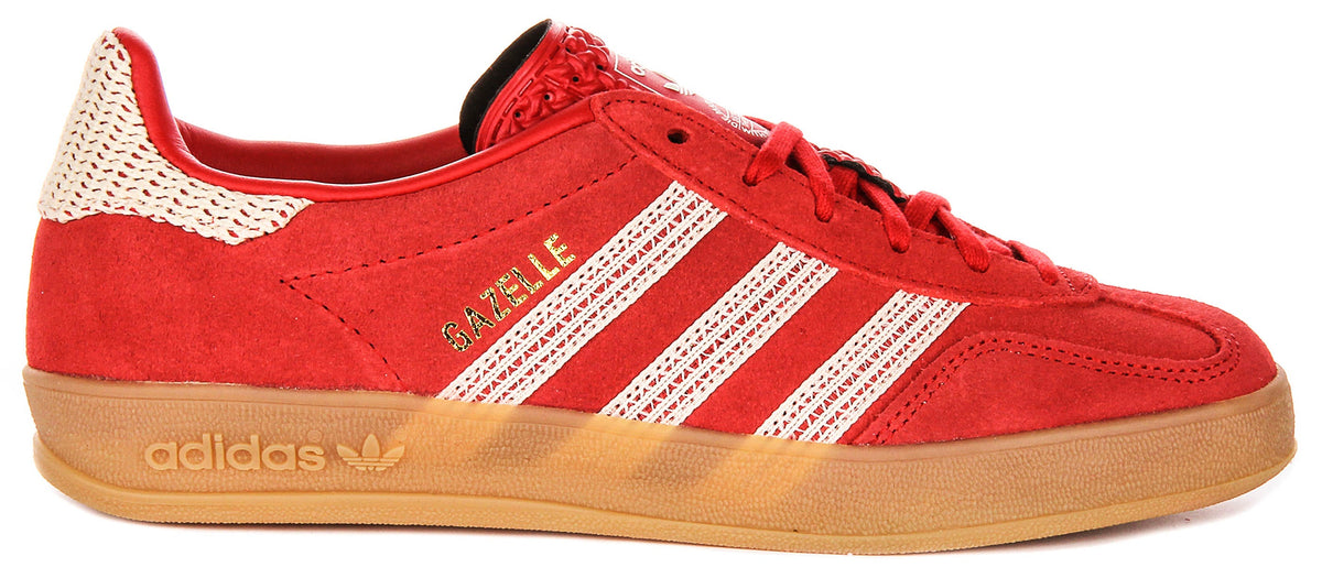 Adidas Gazelle Indoor In Red White For Women