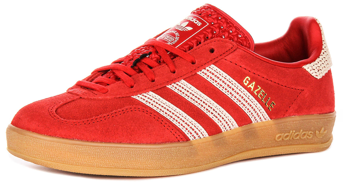 Adidas Gazelle Indoor In Red White For Women