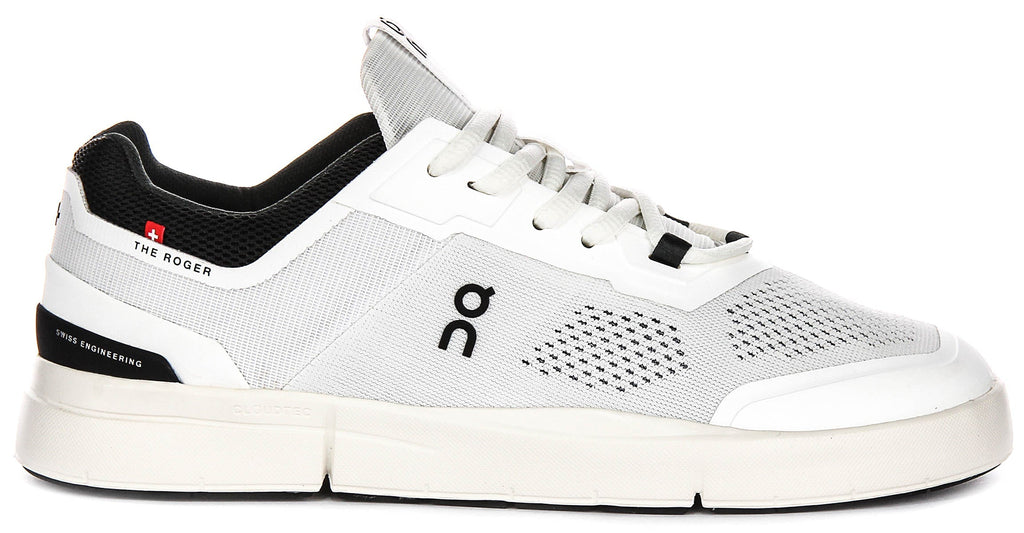 On Running The Roger Spin In White Black For Men
