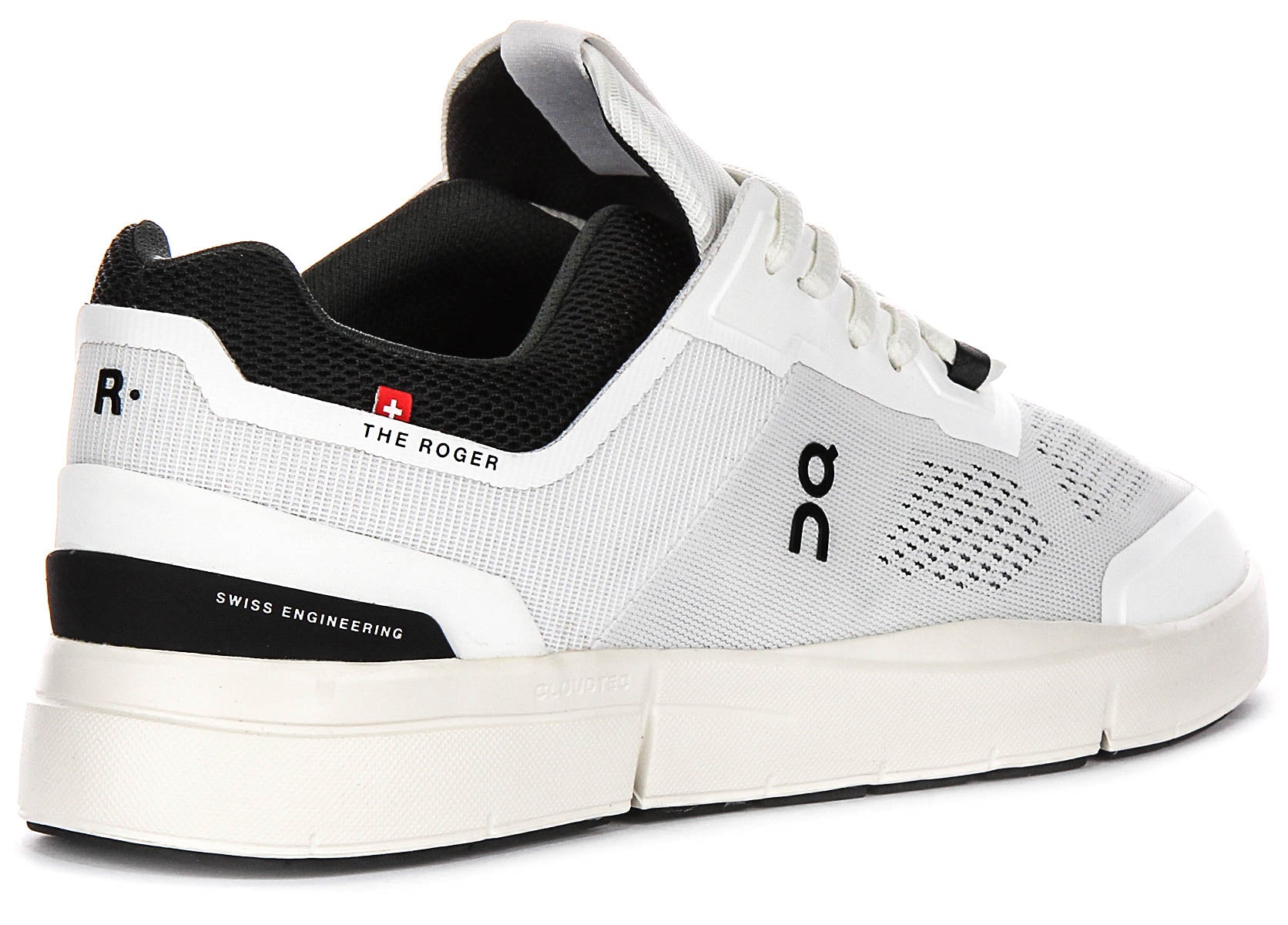 On Running The Roger Spin In White Black For Men