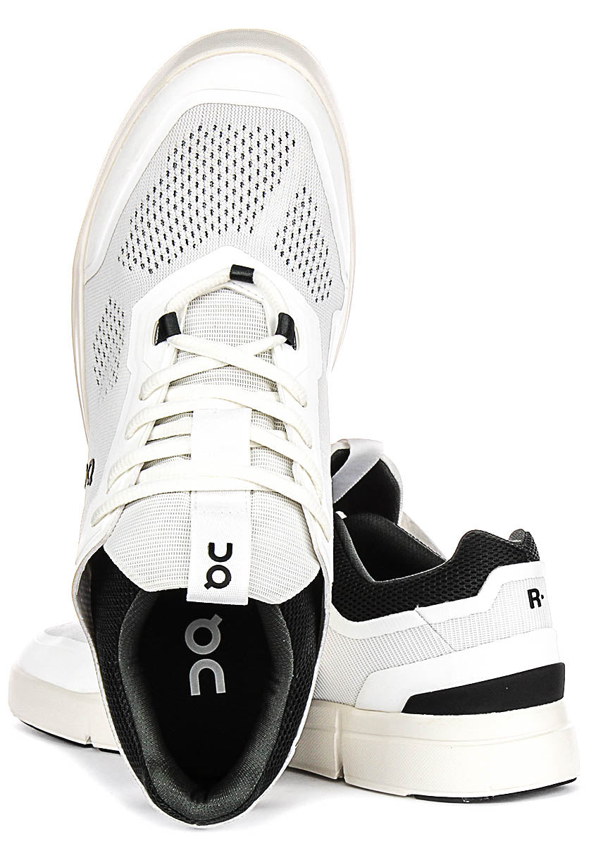 On Running The Roger Spin In White Black For Men