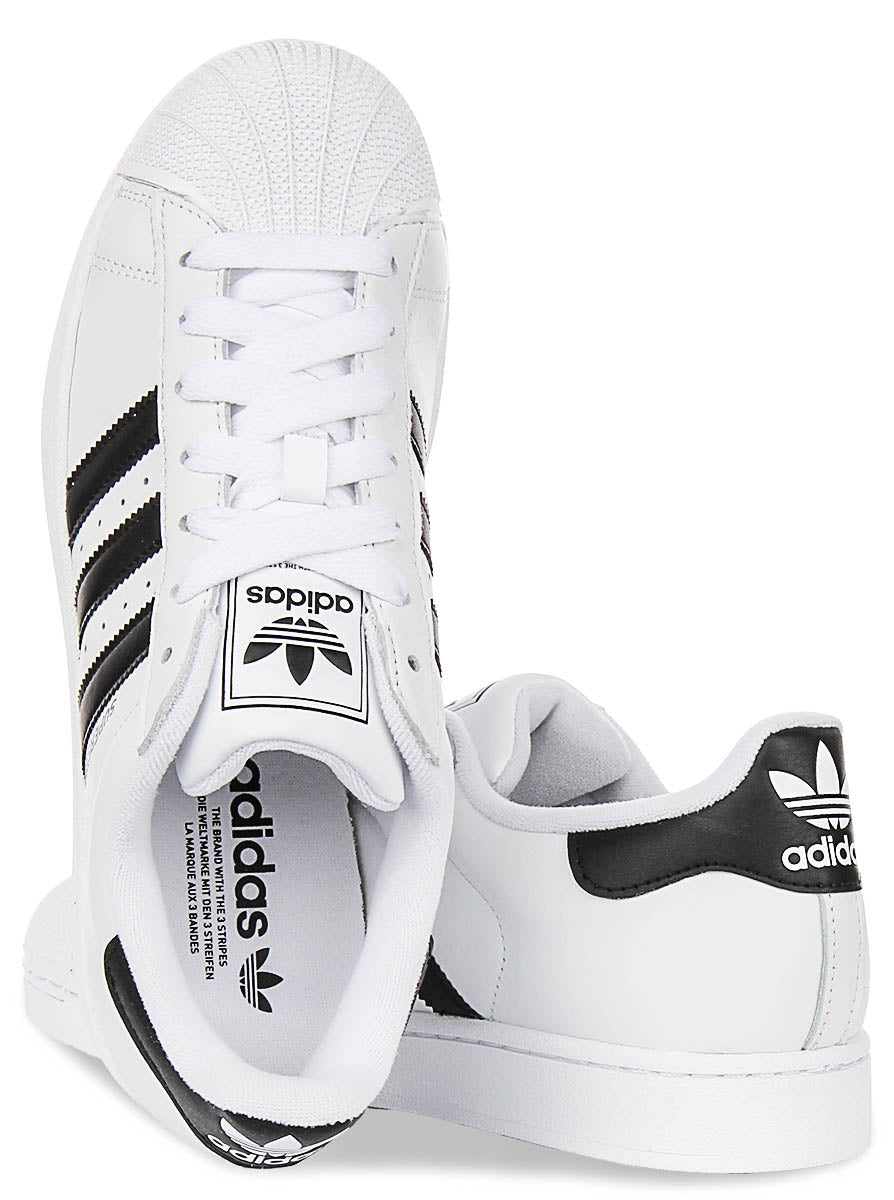 Adidas Superstar II In White Black
