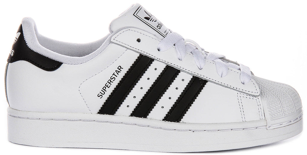 Adidas Superstar II In White Black For Youth
