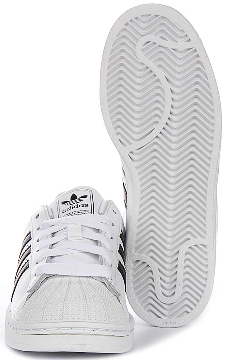 Adidas Superstar II In White Black For Youth