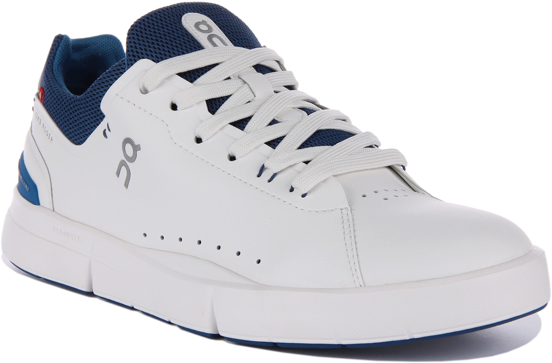 On Running The Roger Advantage In White Blue For Men