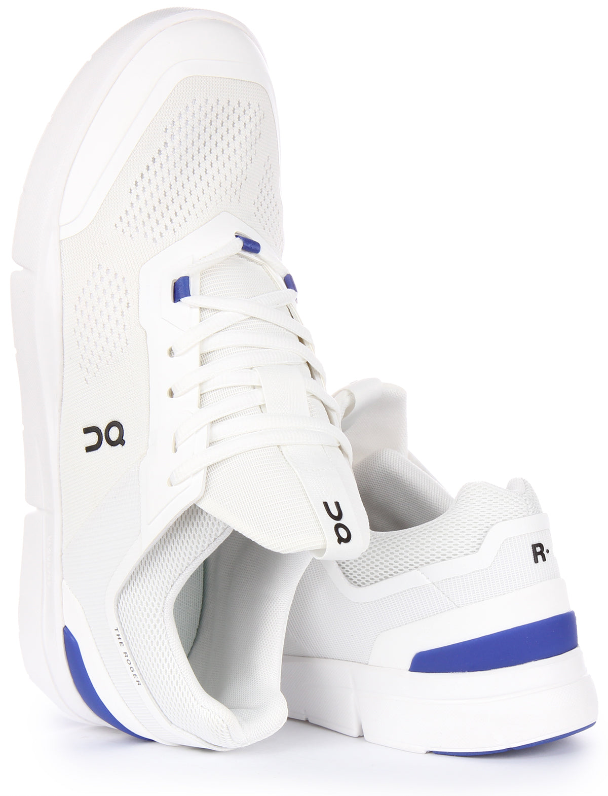 On Running The Roger Spin In White Blue For Men